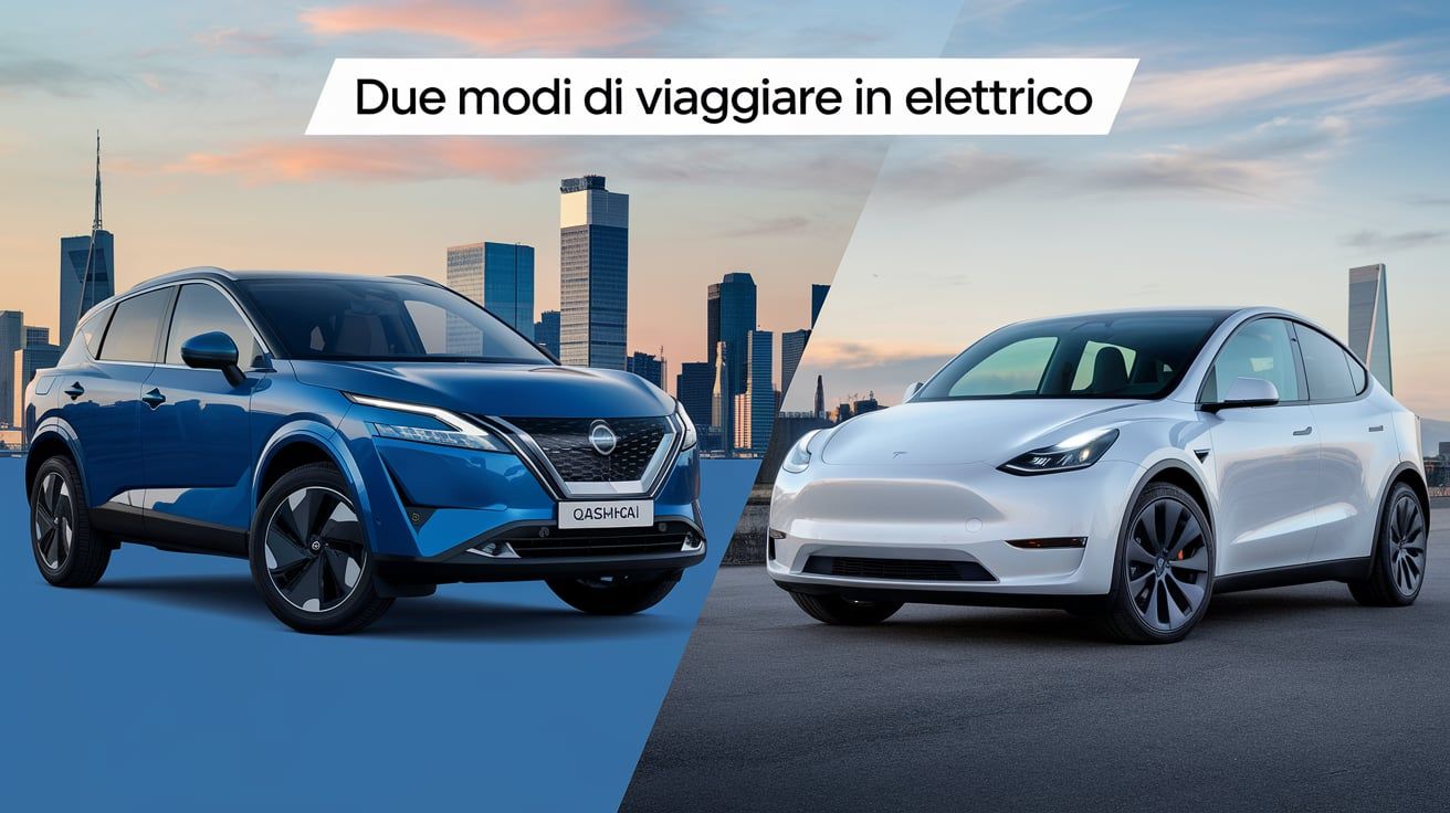 Confronto Nissan e power Tesla Model y