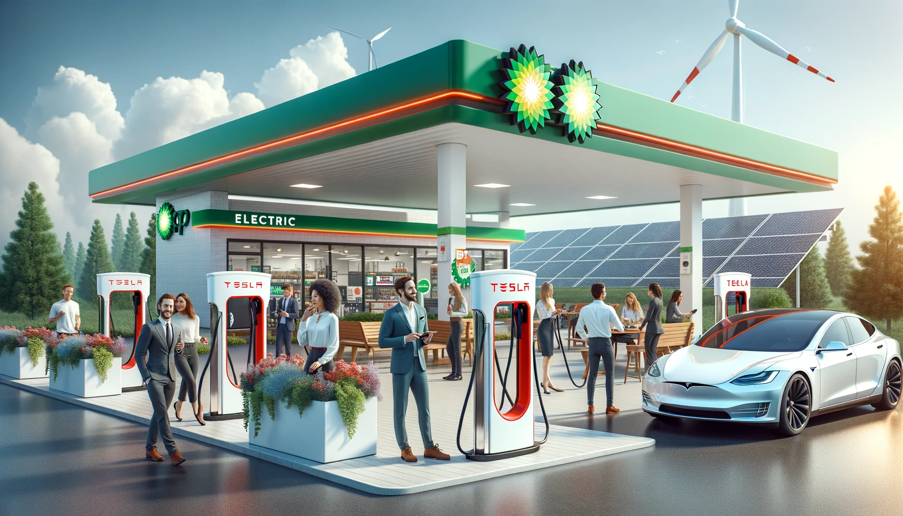 Tesla e BP Distributore