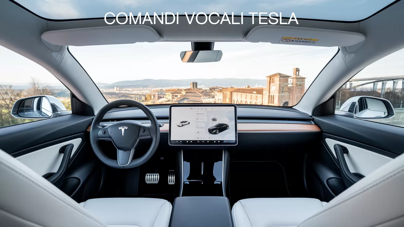 Interno tesla Model 3 Comandi vocali