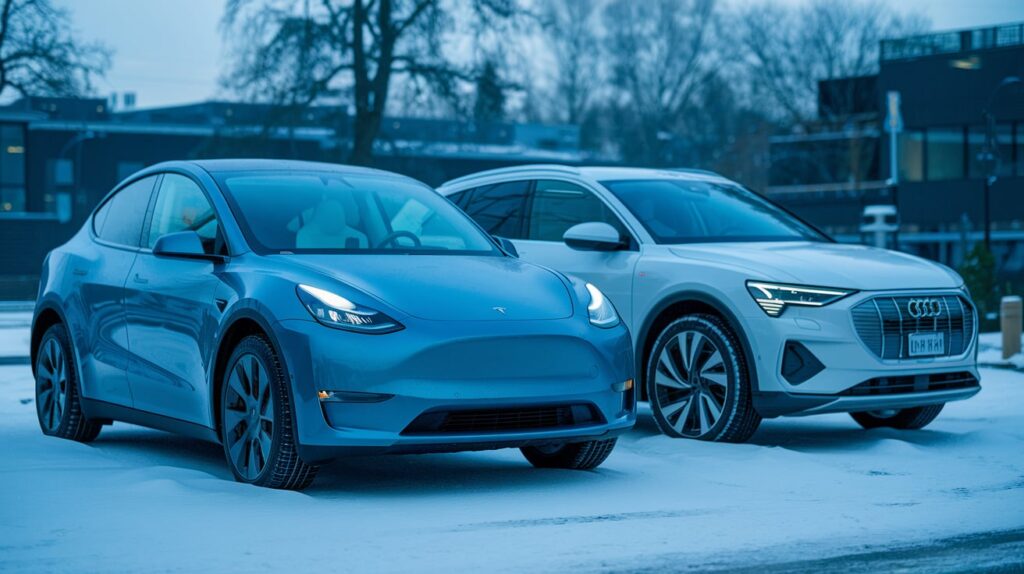 Consigli auto elettriche inverno audi Q4 e Tesla model y