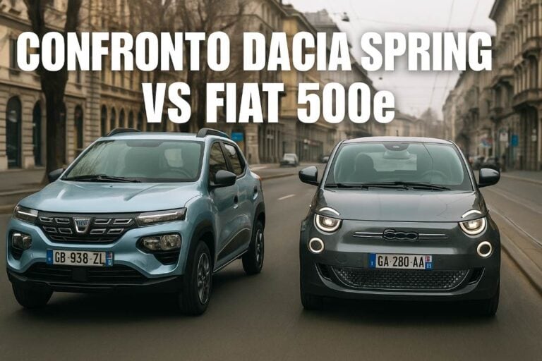 Confronto Dacia Spring vs Fiat 500e