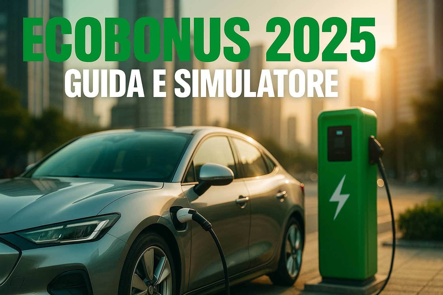 Ecobonus 2025 Guida e Simulatore – auto elettrica in ricarica