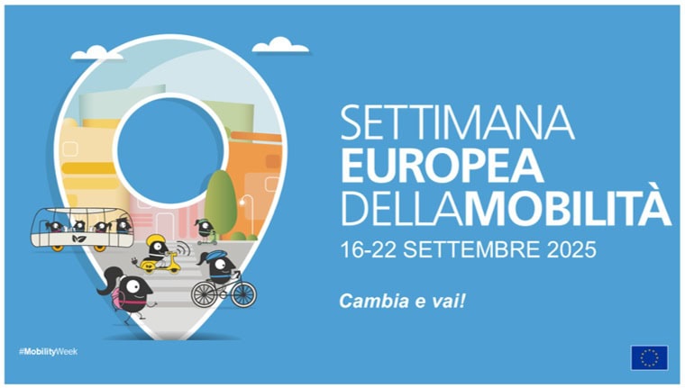 Cura dell'ambiente e mobilità sostenibile durante la Settimana Europea della Mobilità 2025 con bici, scooter elettrici e mezzi ecologici, promuovendo un trasporto più verde e innovativo.