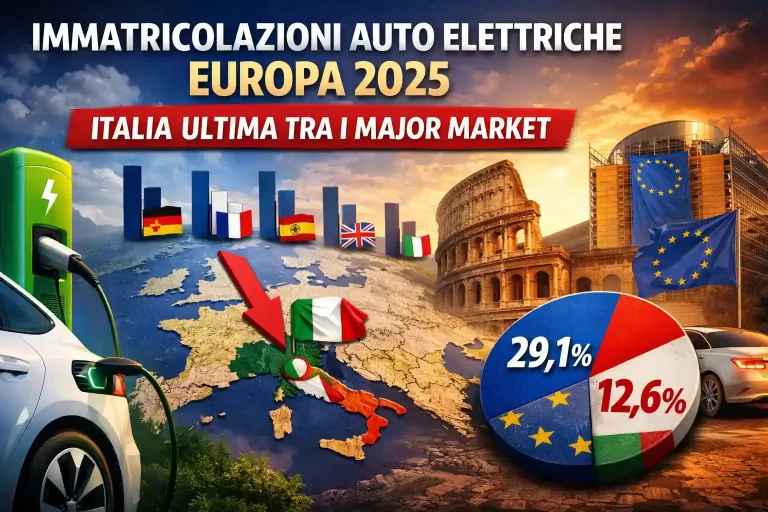 immatricolazioni auto elettriche Europa 2025